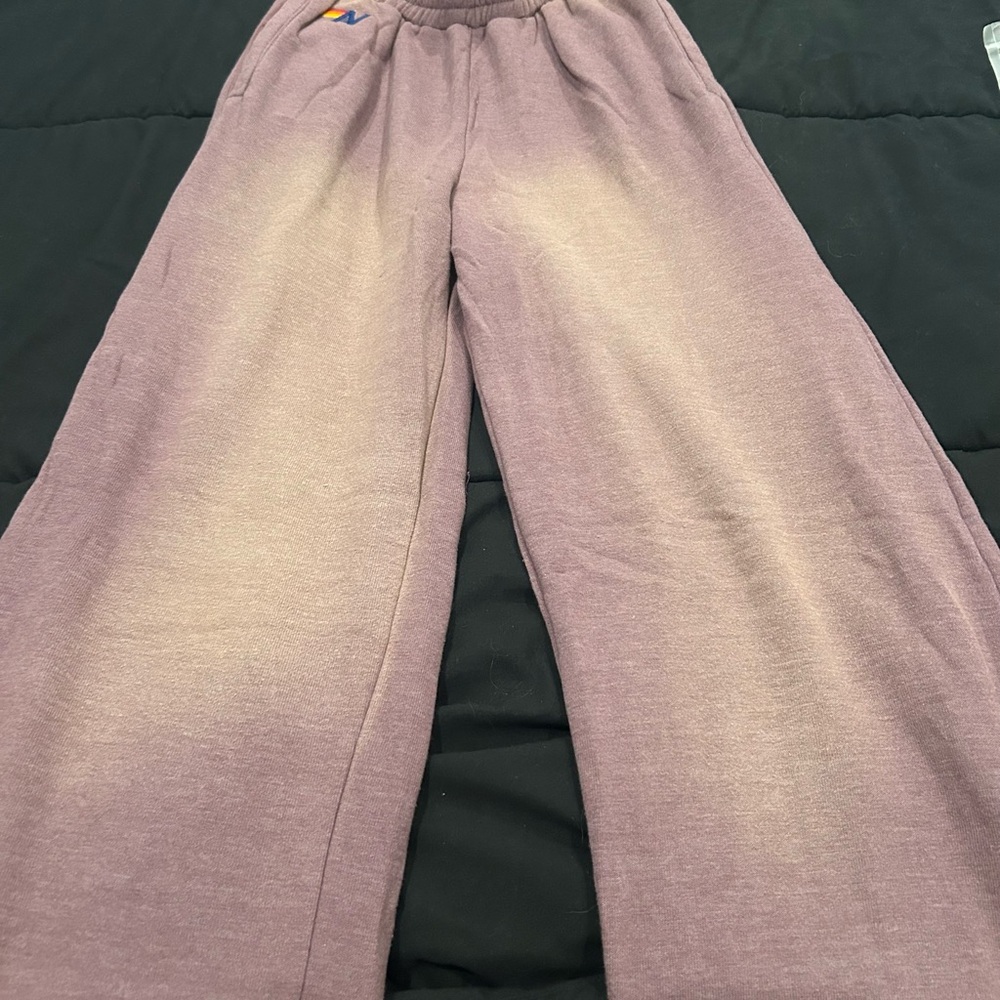 Aviator Nation Essential Wide Leg Pocket Sweatpants - Faded Mocha - Picture 5 of 6